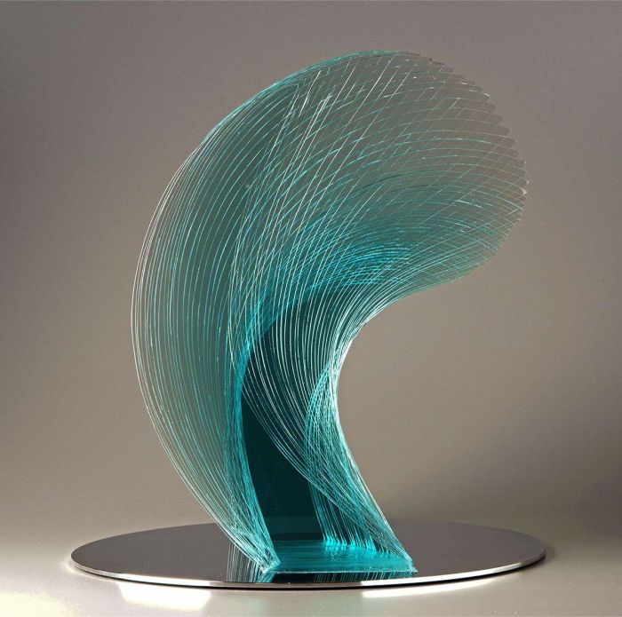 Art glass scultpture in window decor