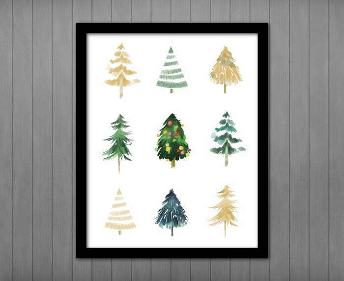 Christmas printable wall art decor