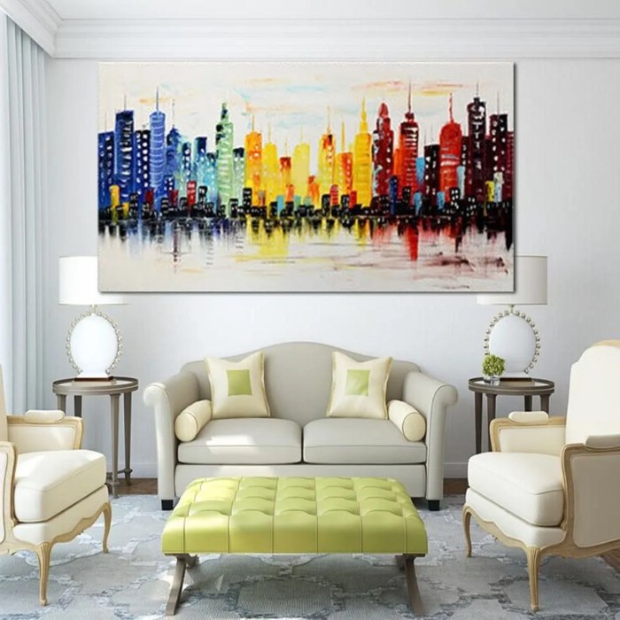 Abstract art room decor