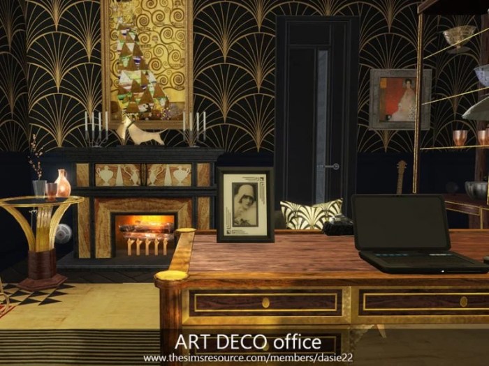 Art deco decor sims 4