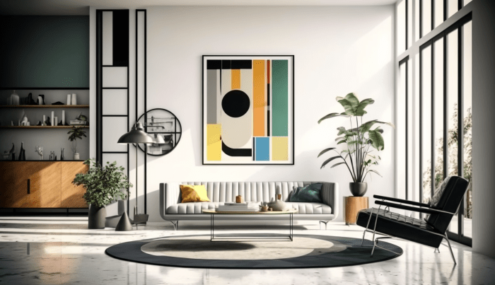 Abstract art room decor