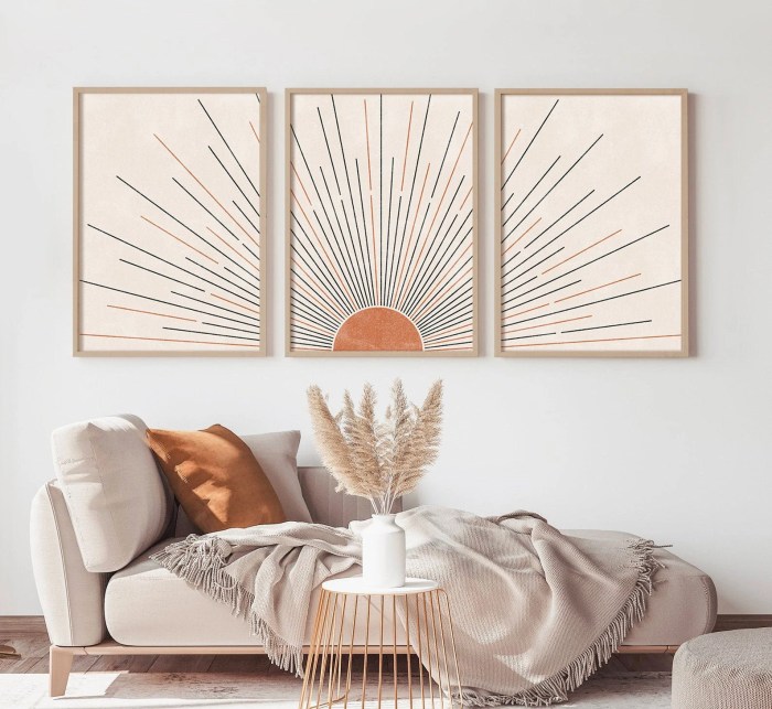 Boho decor wall art