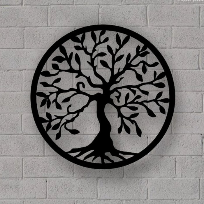 Black metal art decor