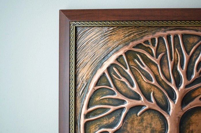 Copper wall art home decor