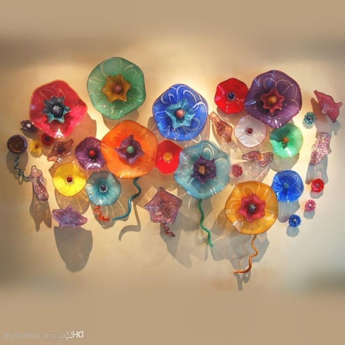 Blown glass wall art decor